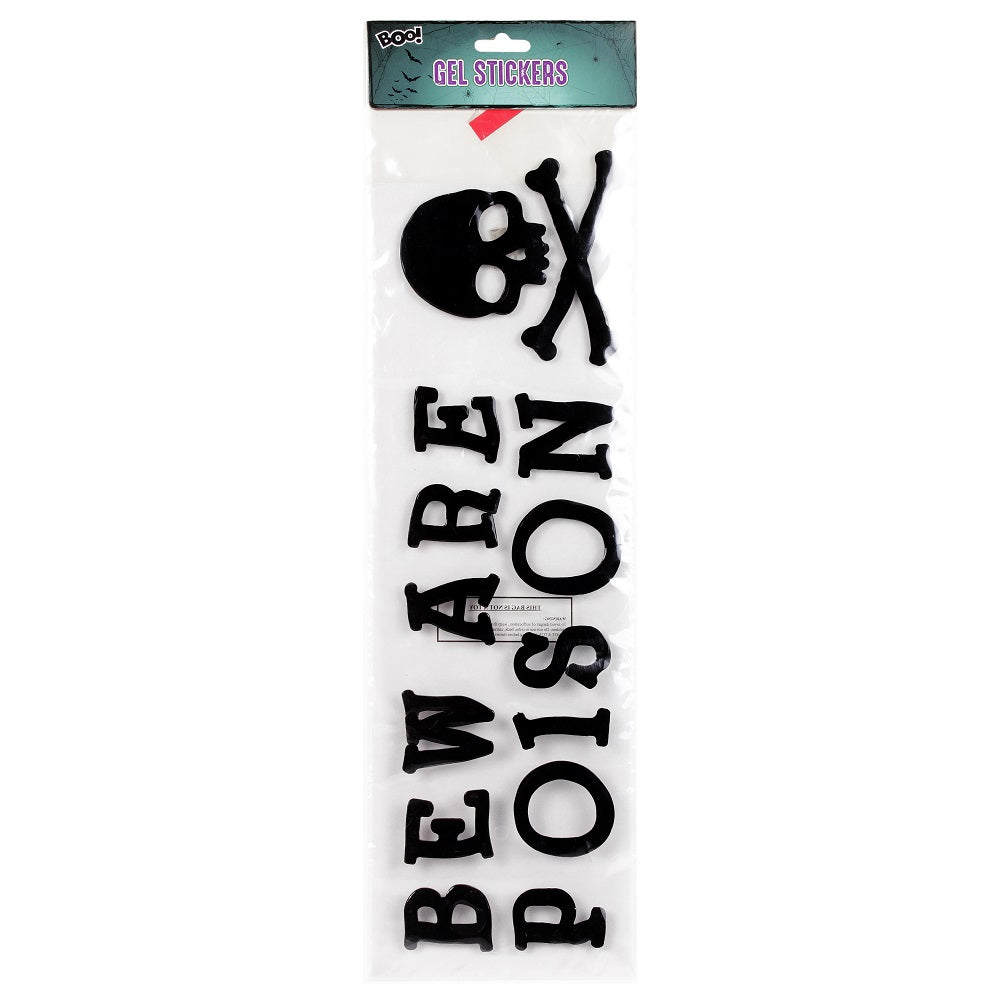 Gel Stickers - Beware Poison 50cm