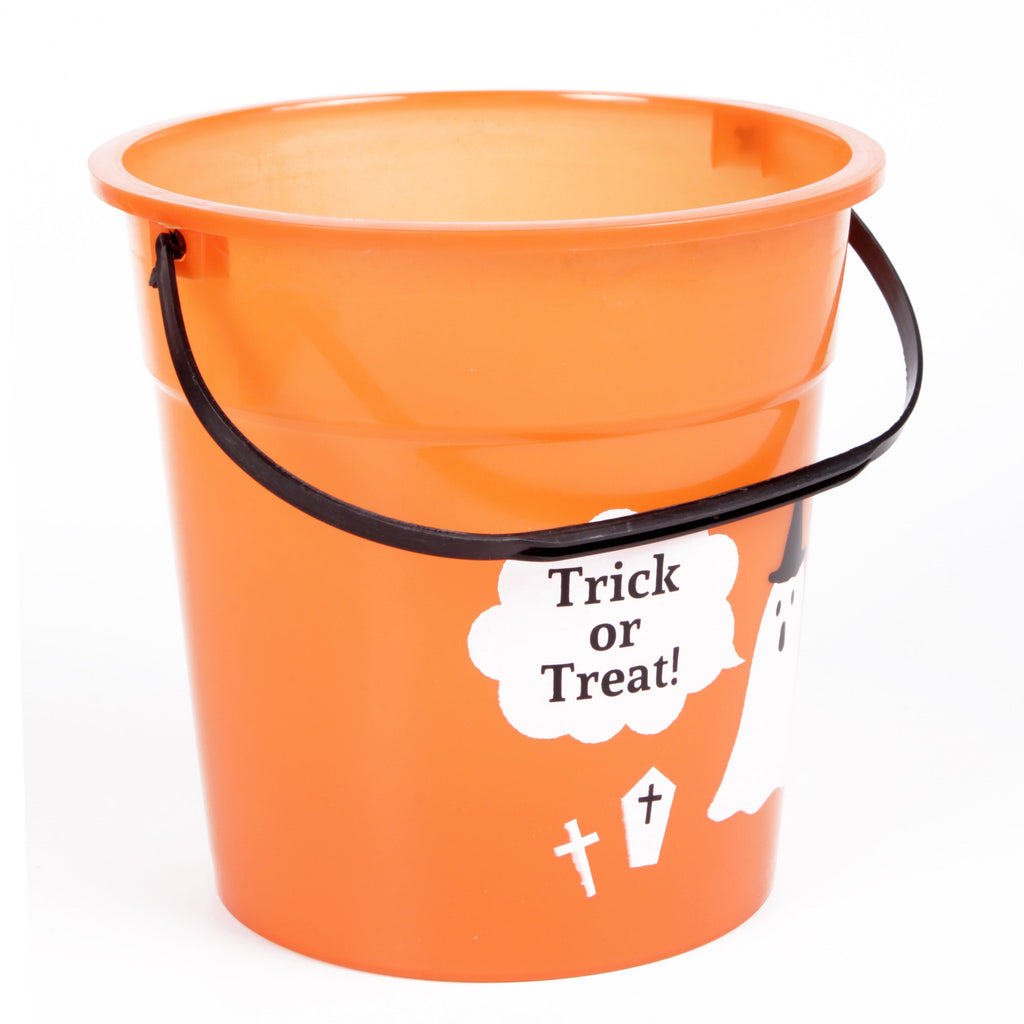 Trick or Treat Bucket - Orange 15cm 1pc