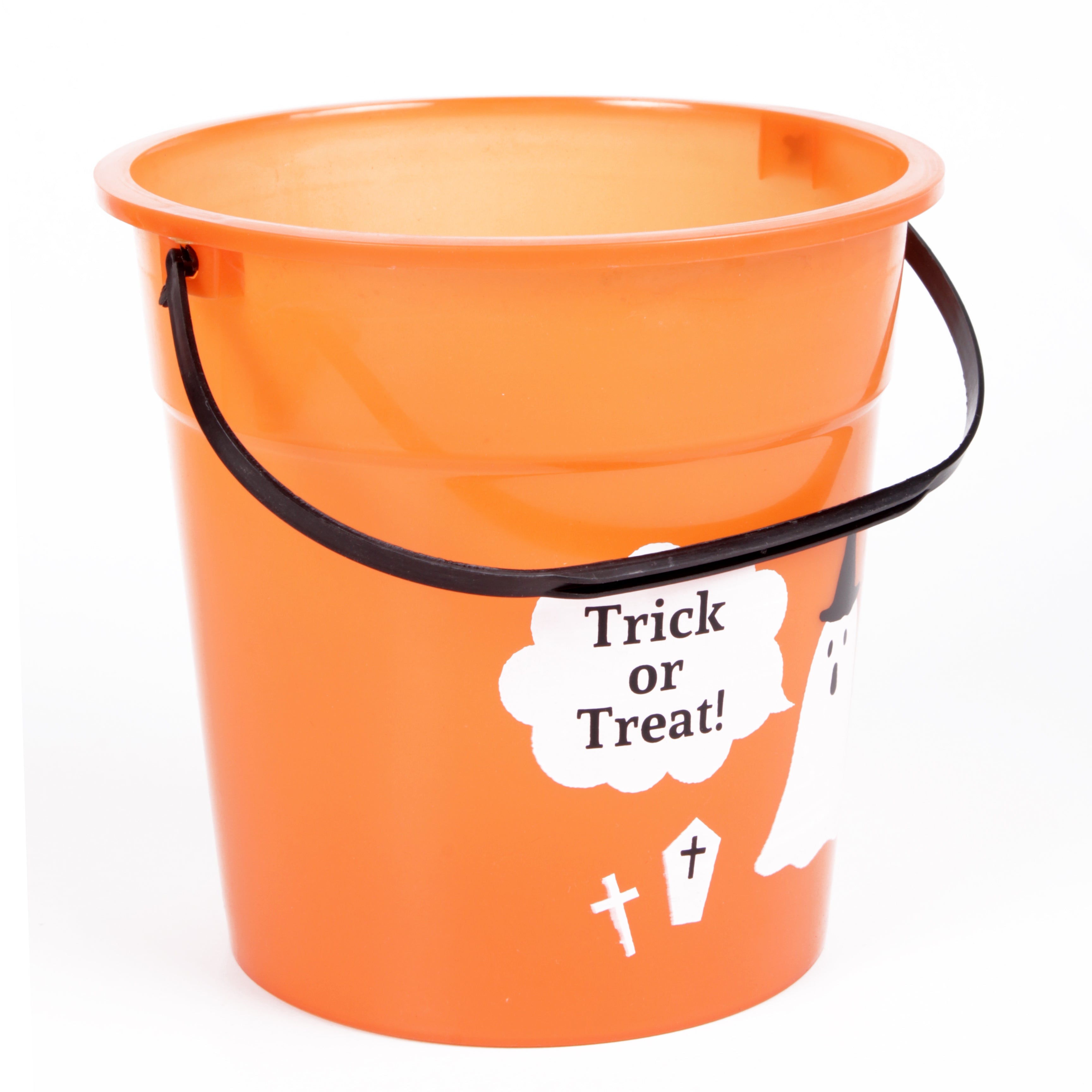 Trick or Treat Bucket - Orange 15cm 1pc