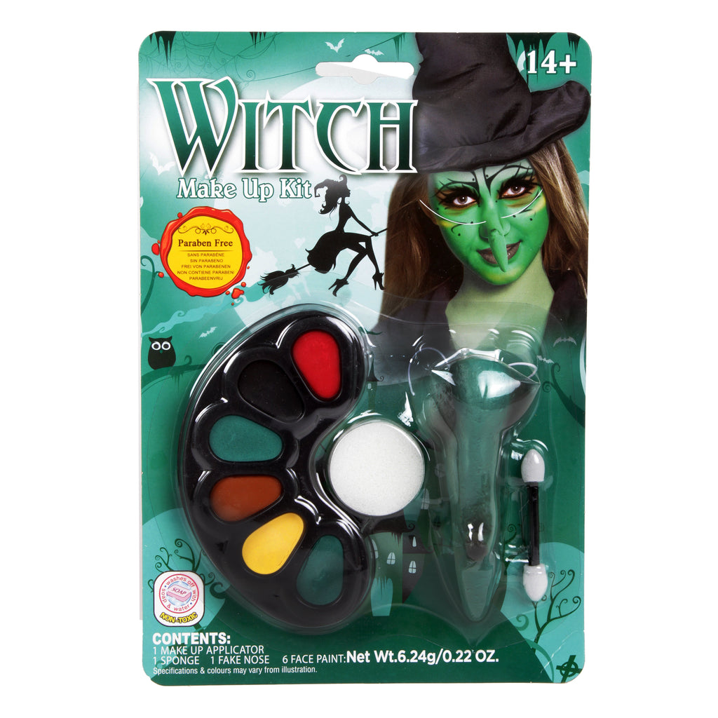 Witch Make-Up Kit - Fake Nose with Face Paint 1set