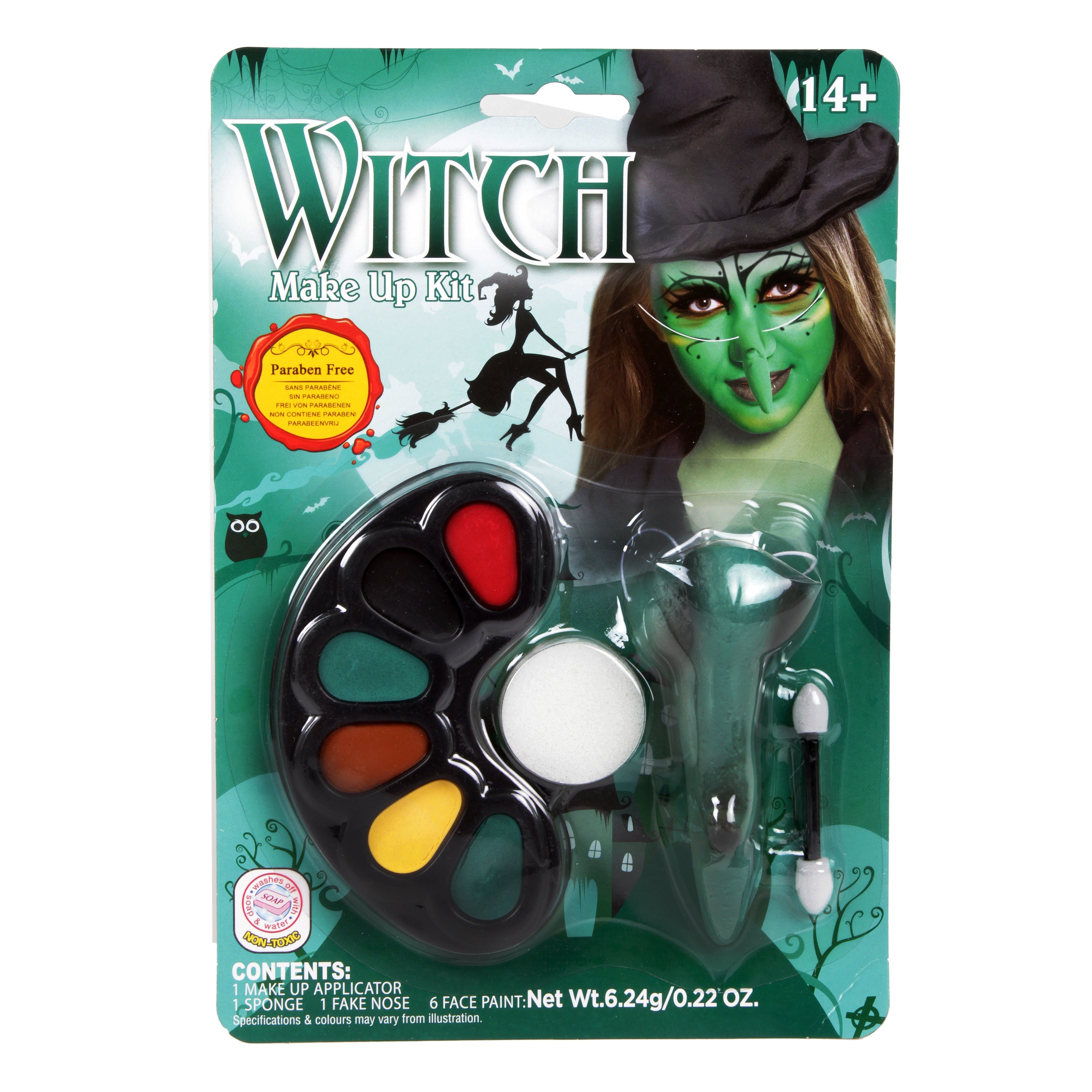 Witch Make-Up Kit - Fake Nose with Face Paint 1set