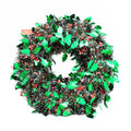Tinsel Holly Berry Wreath  - 45cm, 1pc