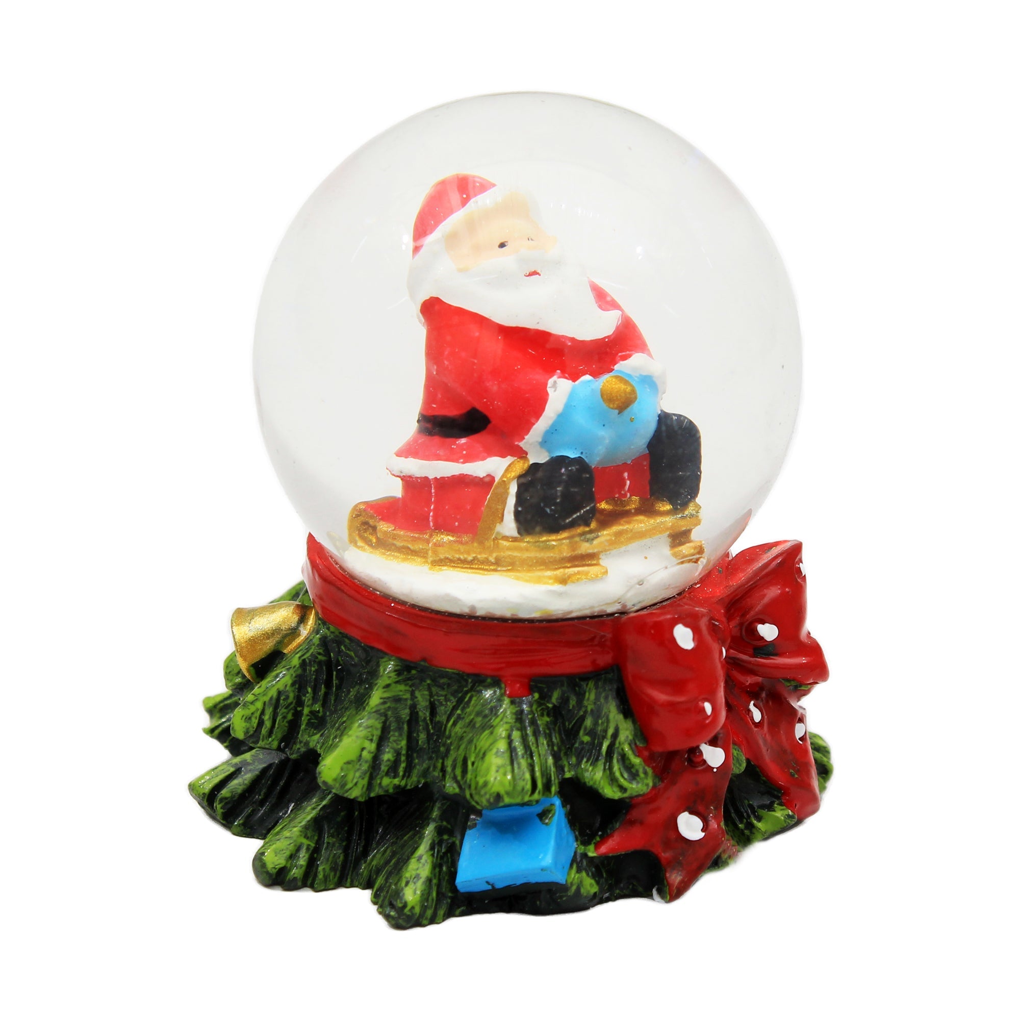 Santa Snow Globe with Tree Base - Assorted Design, 45mm, 1pc