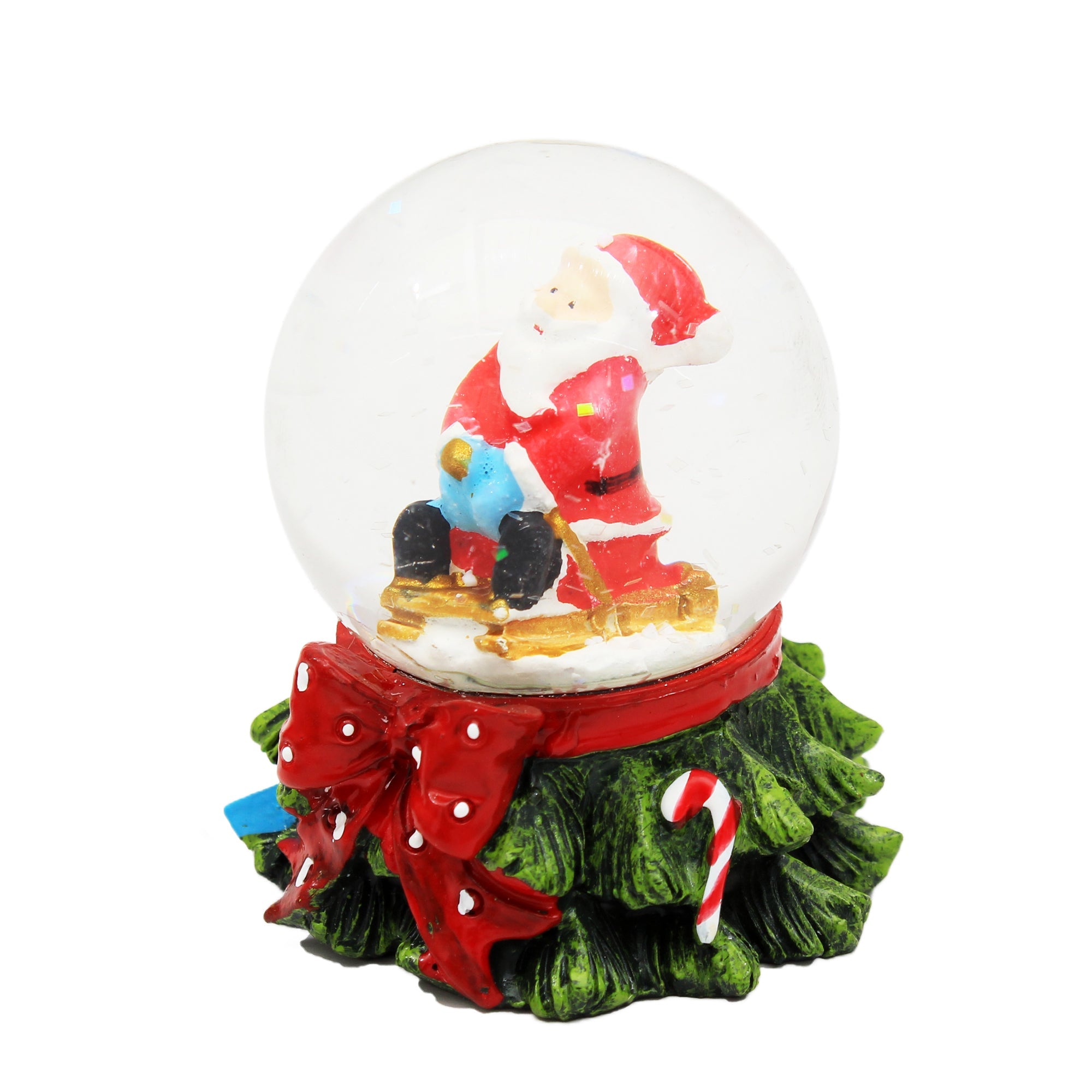 Santa Snow Globe with Tree Base - Assorted Design, 45mm, 1pc