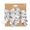 Metallic Mini Bows - Silver, 6pc