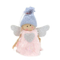 Hanging Mini Angel - Light Blue Cap And Pink Body, 9cm, 1pc(silver wings)