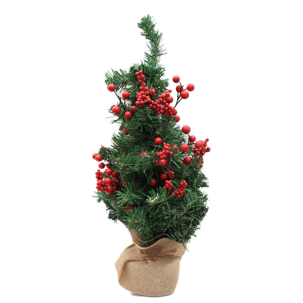 Christmas Table Decoration - Festive Tree In a Sack, 60cm