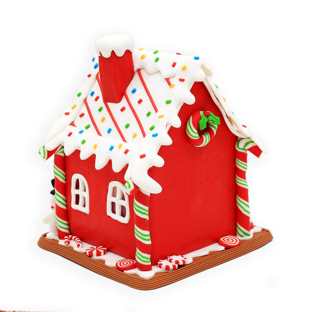 Battery Operated Light Up Christmas Candy House- 13 X 15cm, Assorted Design, 1pc