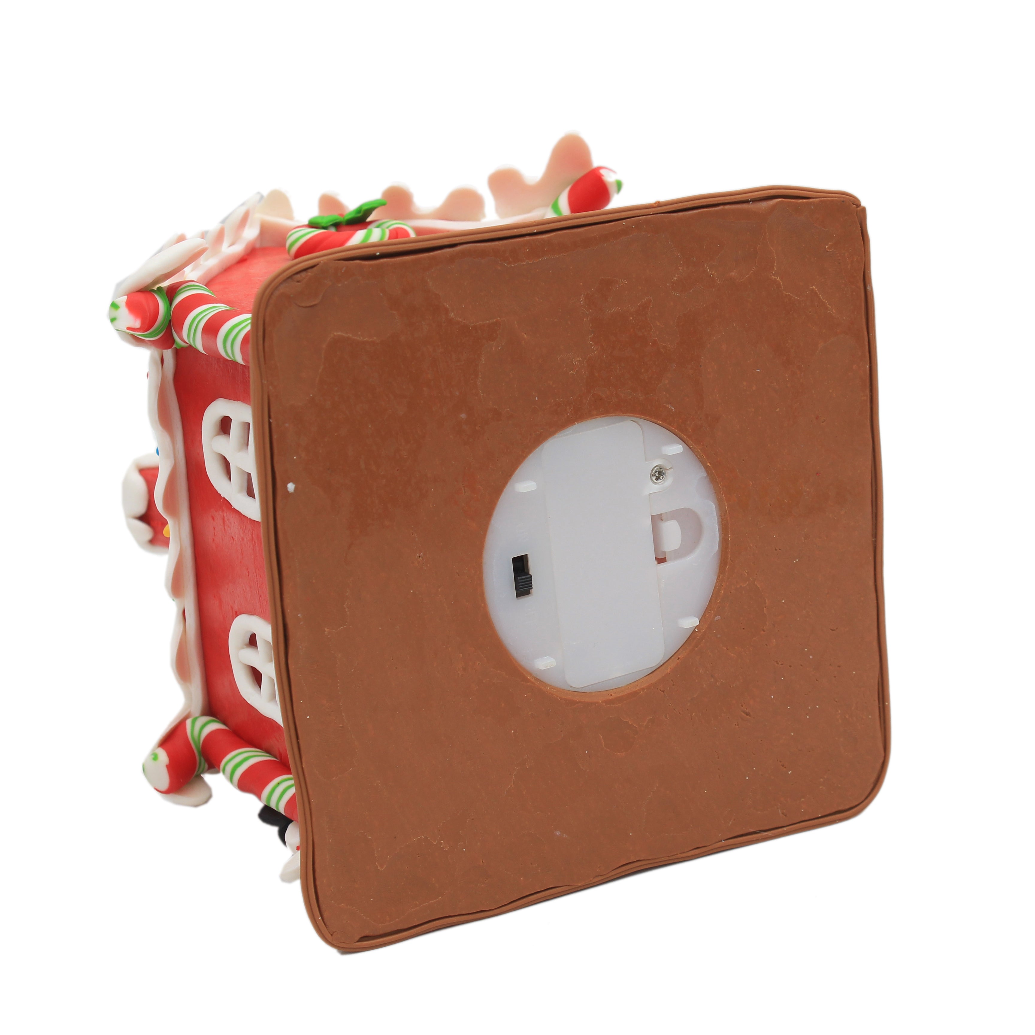 Battery Operated Light Up Christmas Candy House- 13 X 15cm, Assorted Design, 1pc