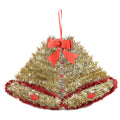 Tinsel Twin Bells Plaque Gold 34cm, 1pc UB