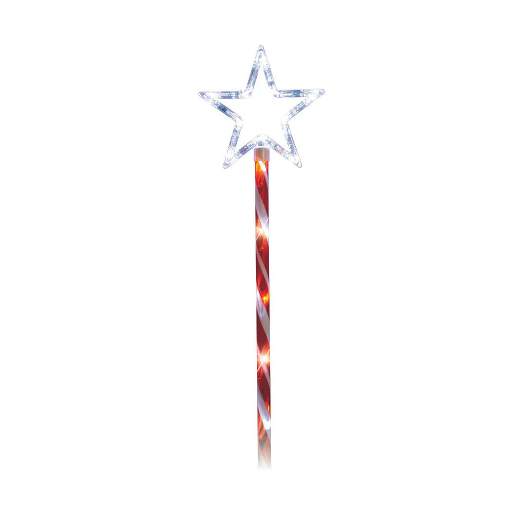 Led Crystal Star Path Light - Multi-coloured, 4pc Box