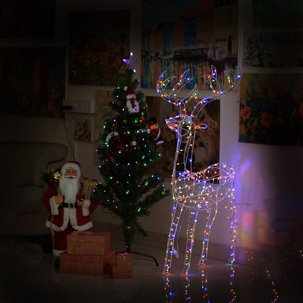 LED Flex Cable Stand Reindeer Flash Multi-Coloured, 1pc
