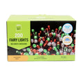Solar LED Festive Light - Red, White And Green, 200pc, 8 Function Memory, 15.9mt