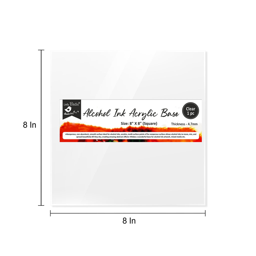 Acrylic Base Clear 3.7Mm Thickness 8Inch X 8Inch 1Pc Shrink Lb