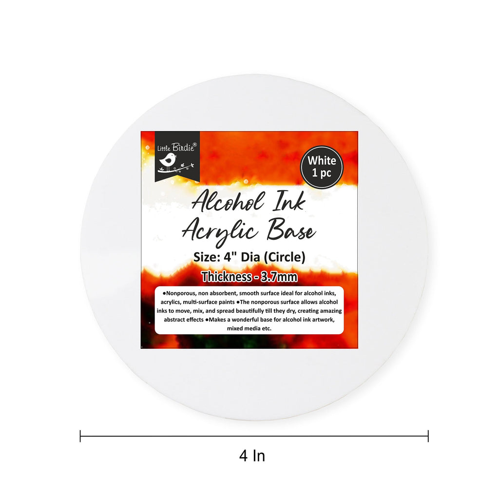 Acrylic Base White 3.7Mm Thickness 4Inch Dia 1Pc Shrink Lb