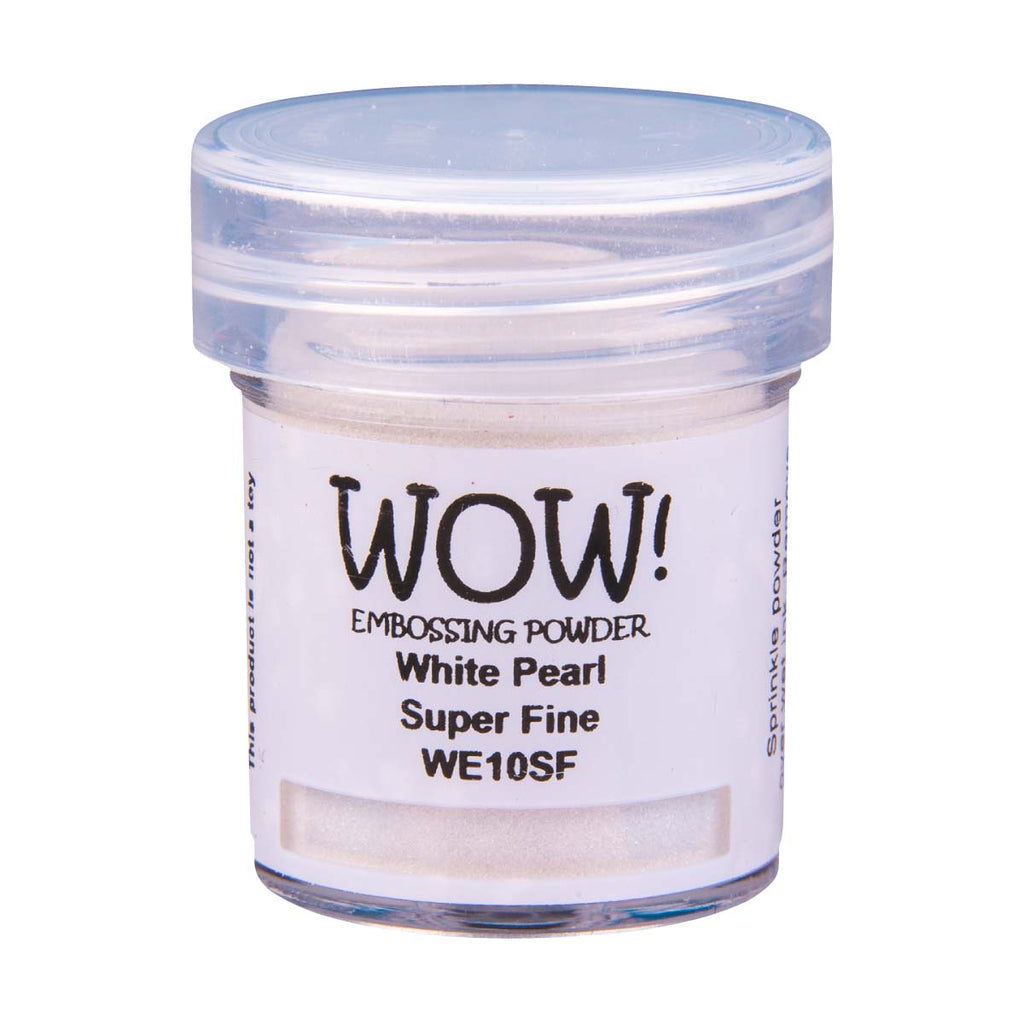 Pearlescent Embossing Powder White Pearl Super Fine 15Ml Jar Wow