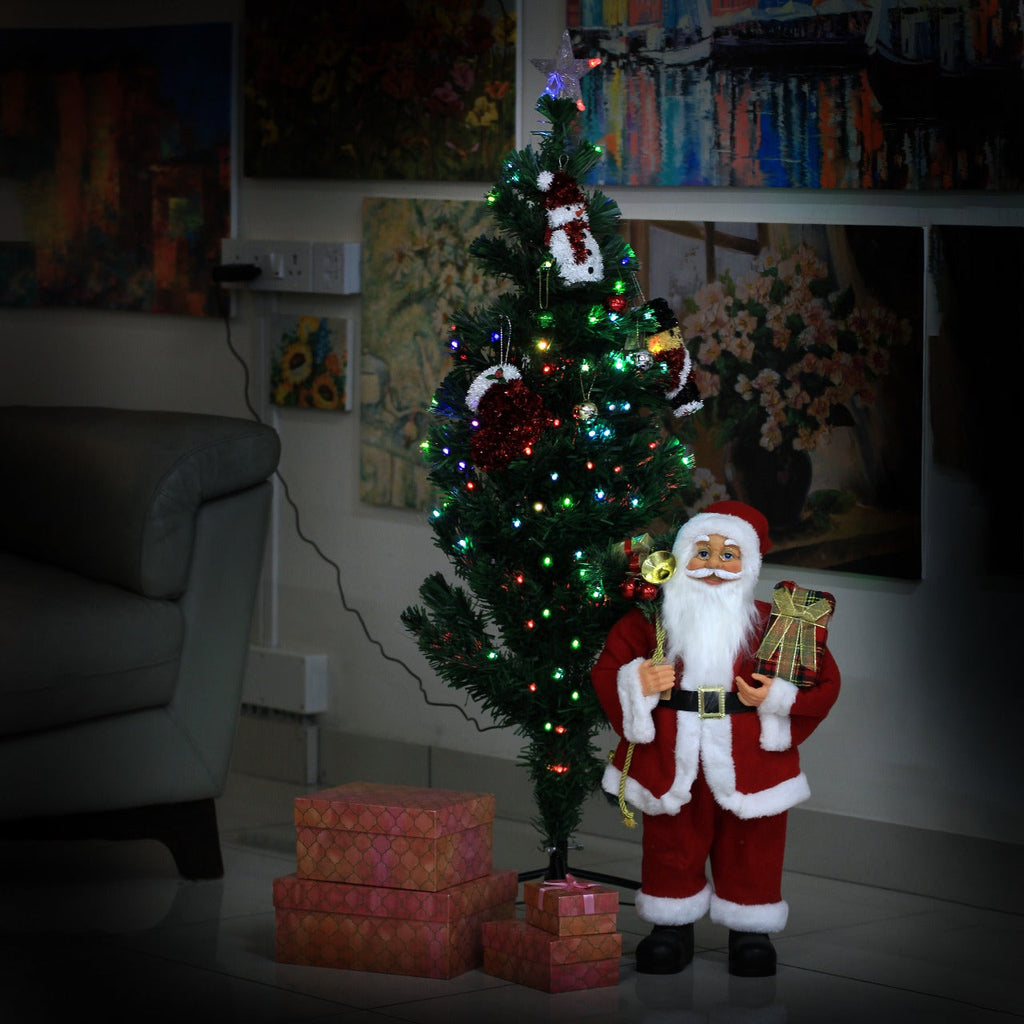 X-Mas Fiber Tree W/Optic Star Light W/LED 120cm 1pc