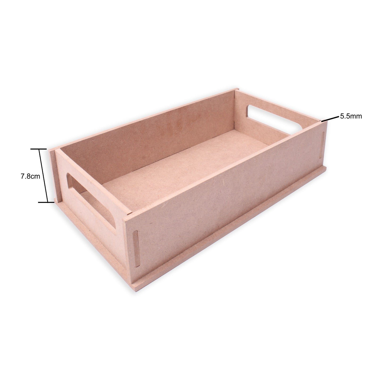 MDF Serving Tray With Handle Approx L30 X W20 X D7.9Cm 5Mm Thick 1Pc Lb