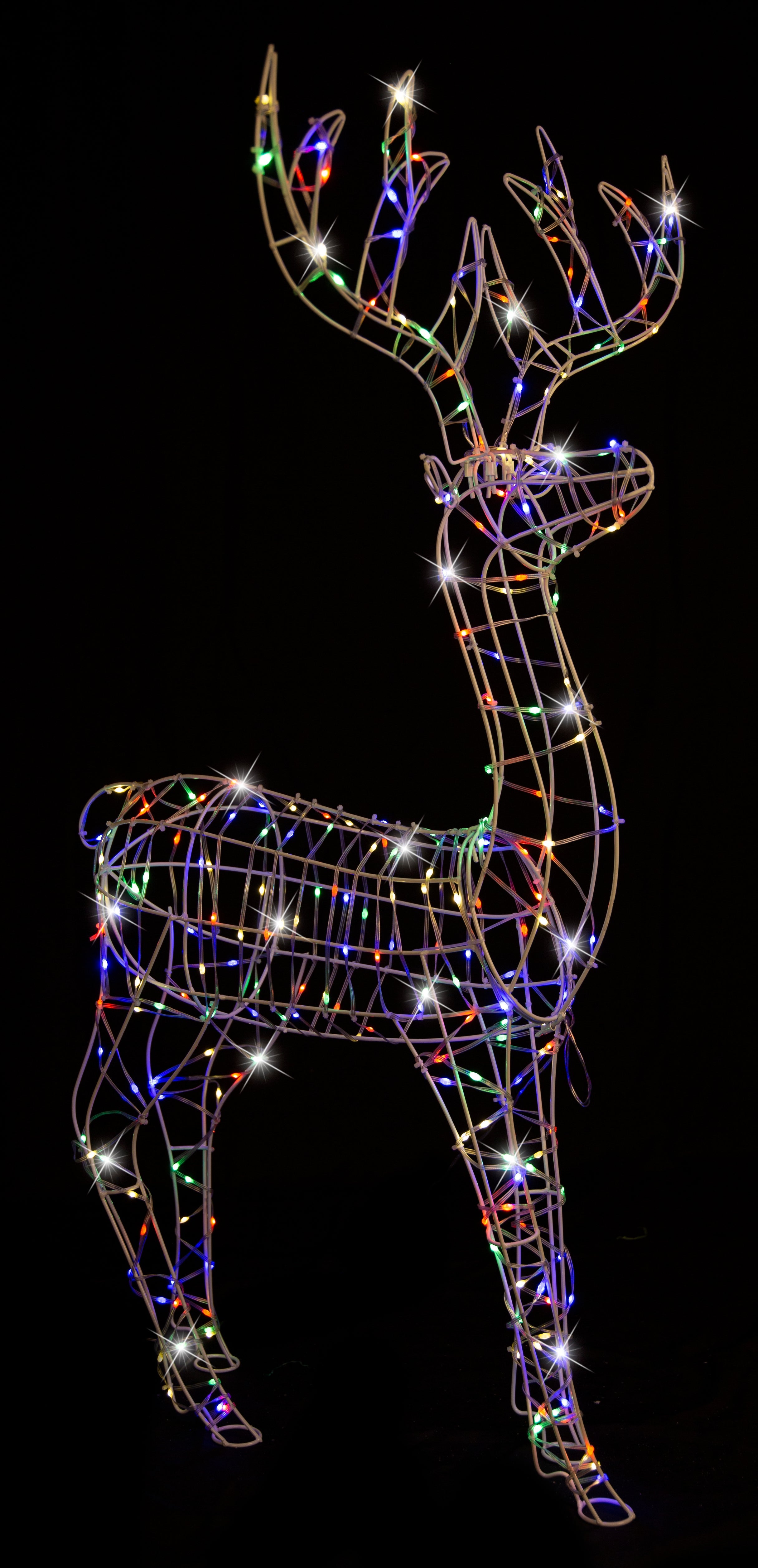 LED Flex Cable Stand Reindeer Flash Multi-Coloured, 1pc