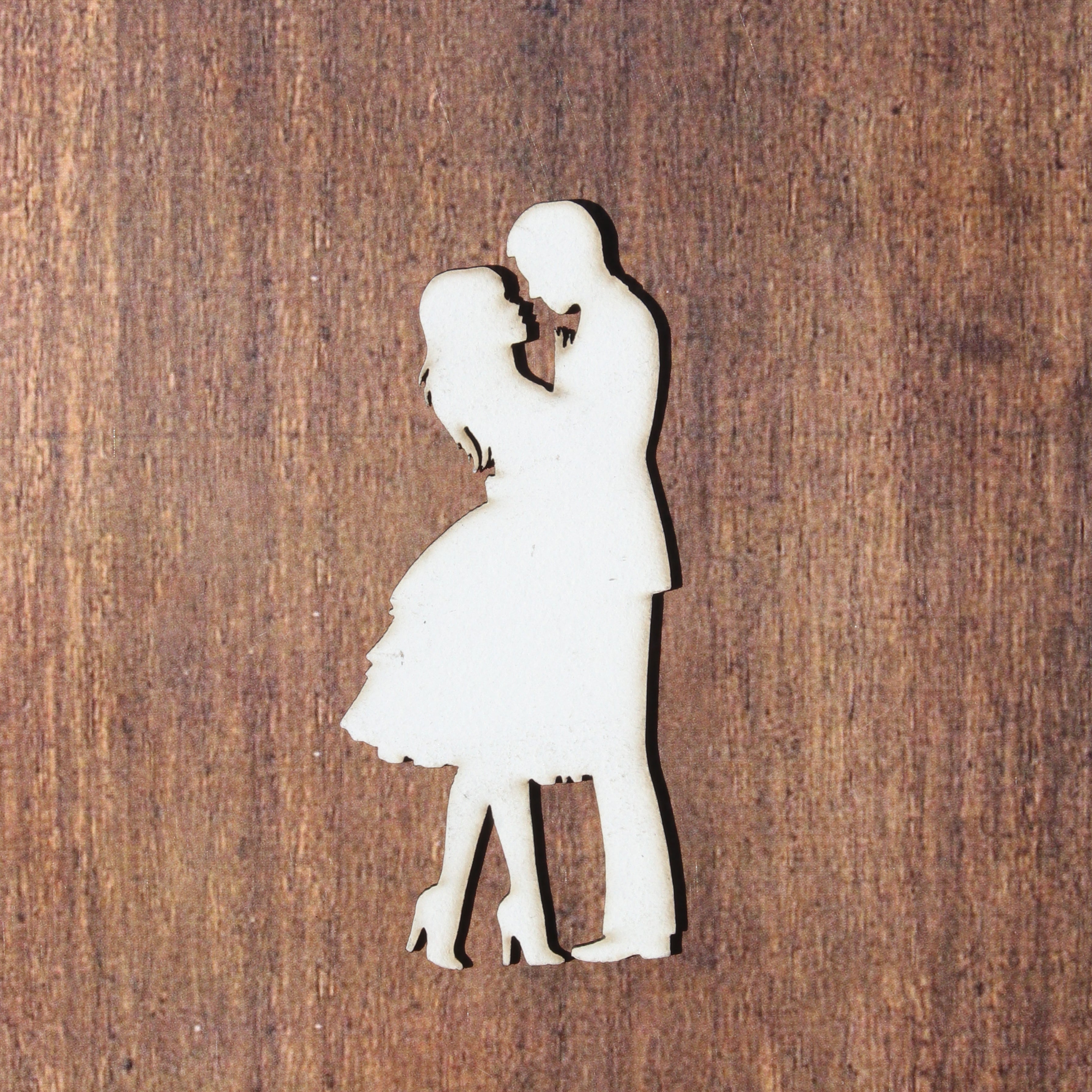Primed Chipboard Love Couple 8.5 X 3.5Cm 1Pc