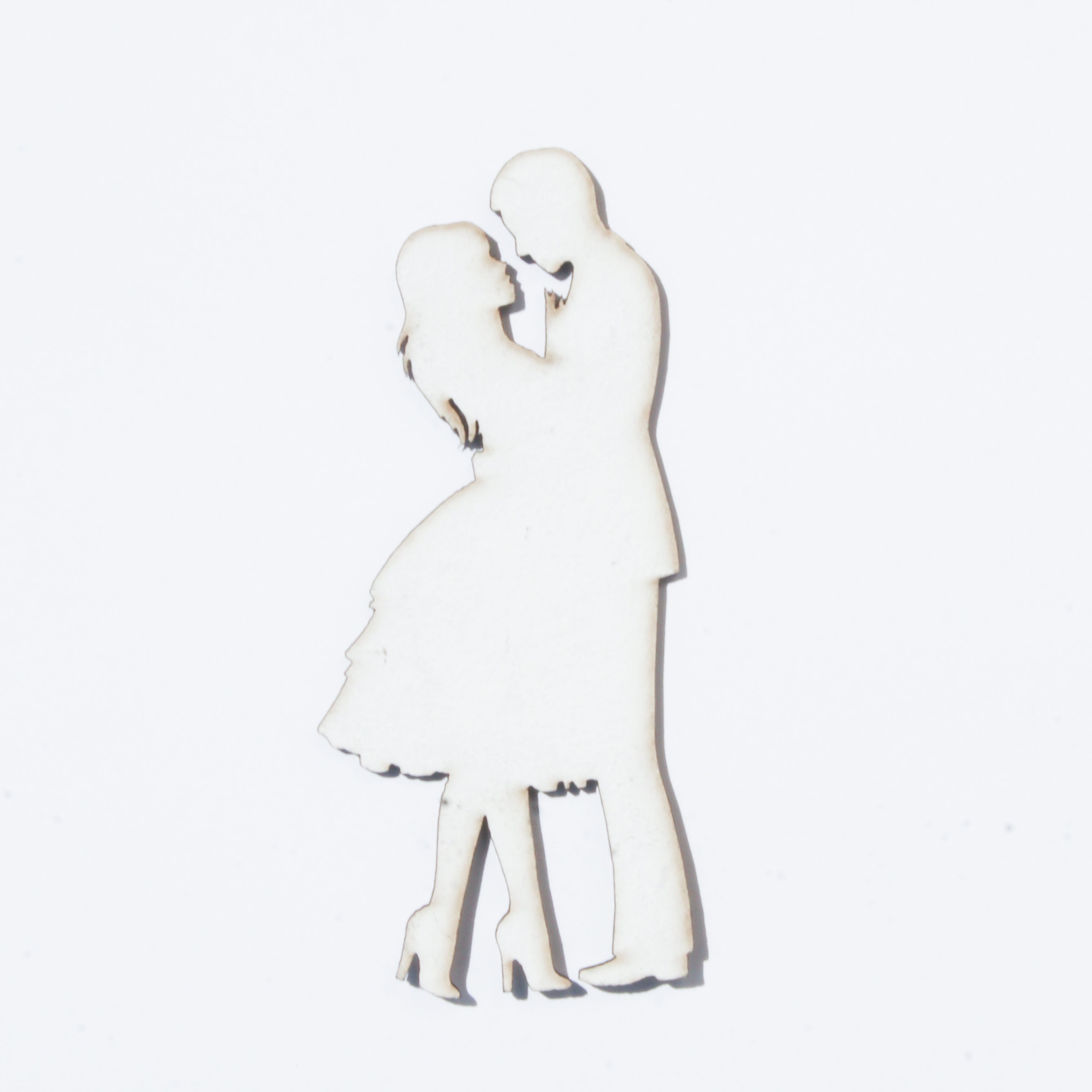 Primed Chipboard Love Couple 8.5 X 3.5Cm 1Pc