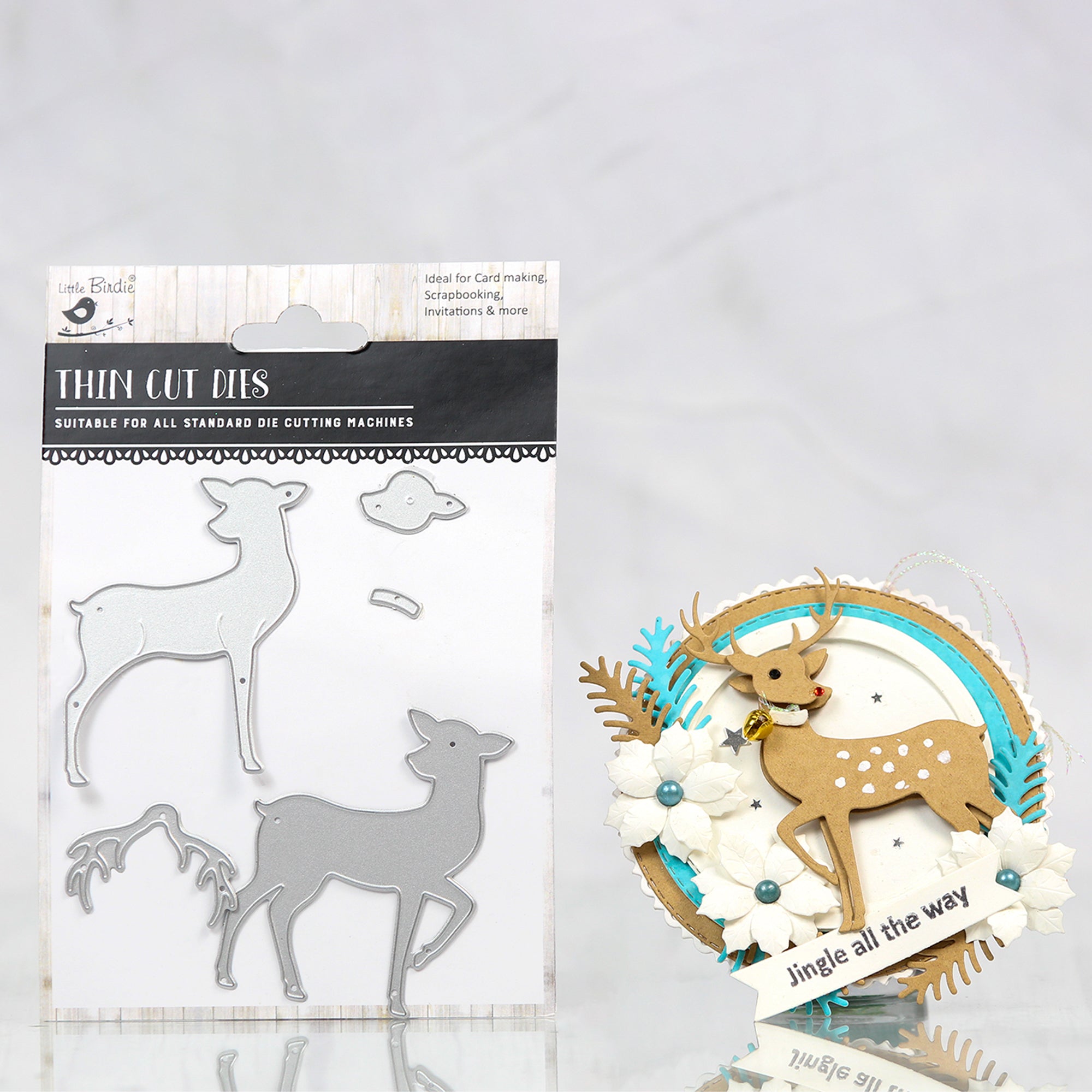 Christmas Thin Cut Dies Reindeer 106 x 84mm 5pc