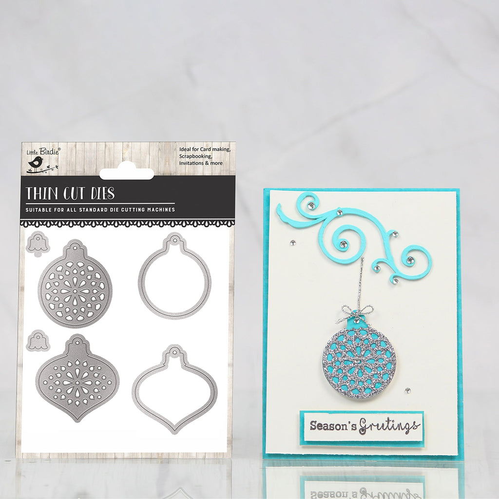 Christmas Thin Cut Dies Decorative Baubles 118 x 84mm 6pc