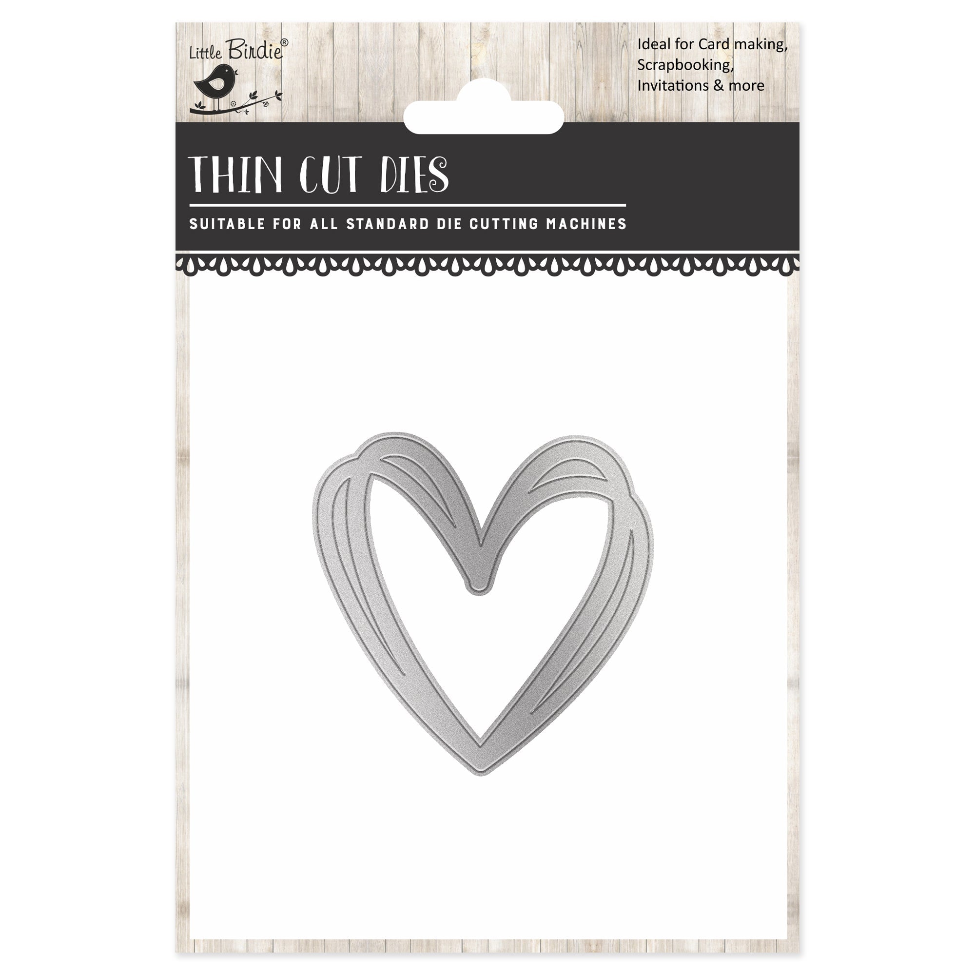 Thin Cut Dies Heartfelt  Size 55X56mm