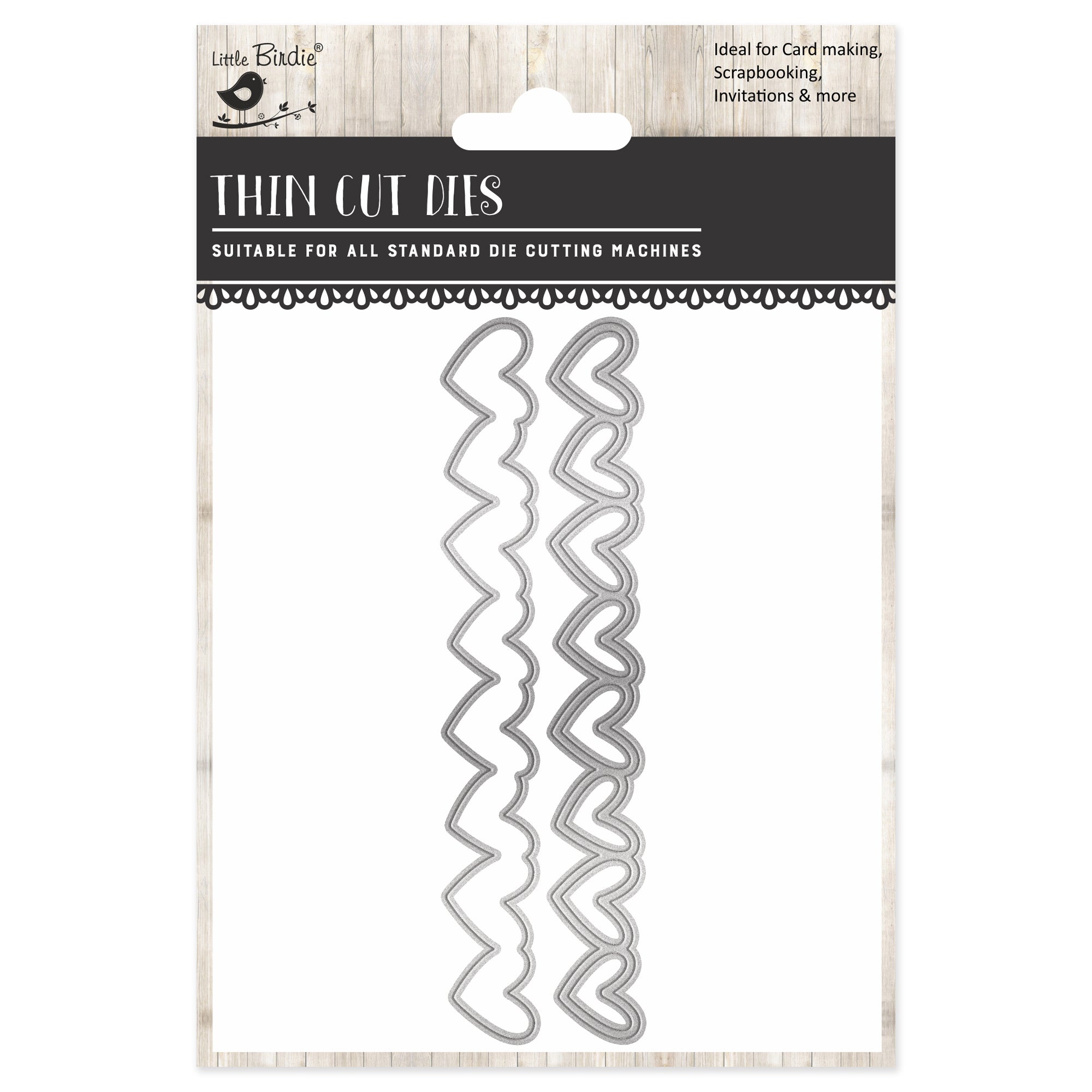 Thin Cut Dies  Heart Border 41X154mm