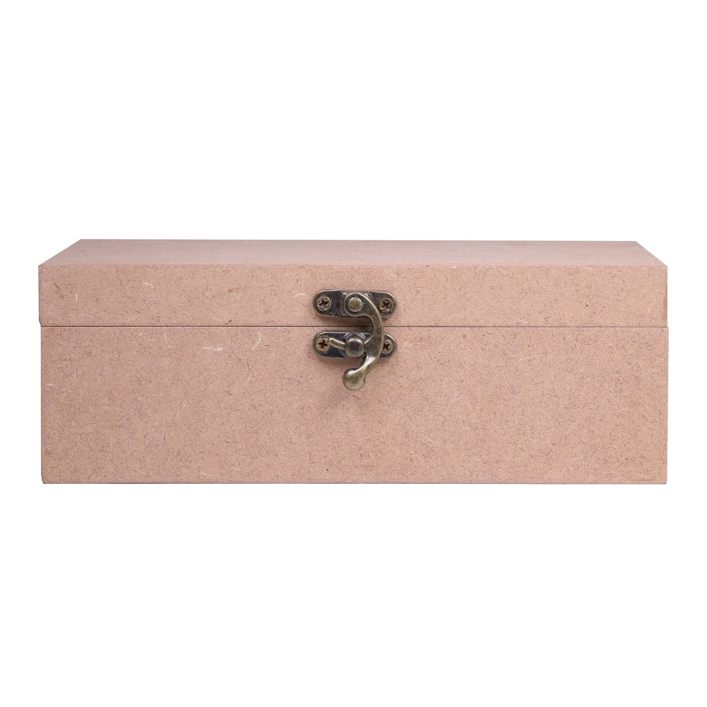 MDF Box With Latch Rectangle 8 X 3 X 1.75Inch 5.5Mm Thick 1Pc Sw Lb