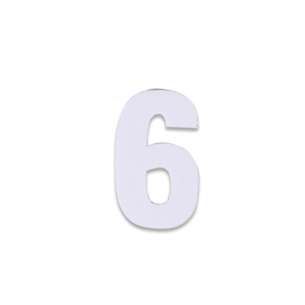Clock Acrylic Numbers White 1inch 2.7mm Thick 15pc