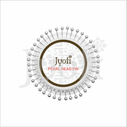 Pearl Head Pin Silver 40pc