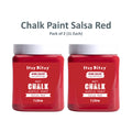 Home Decor Chalk Paint Salsa Red 1Litre X 2 Bottle