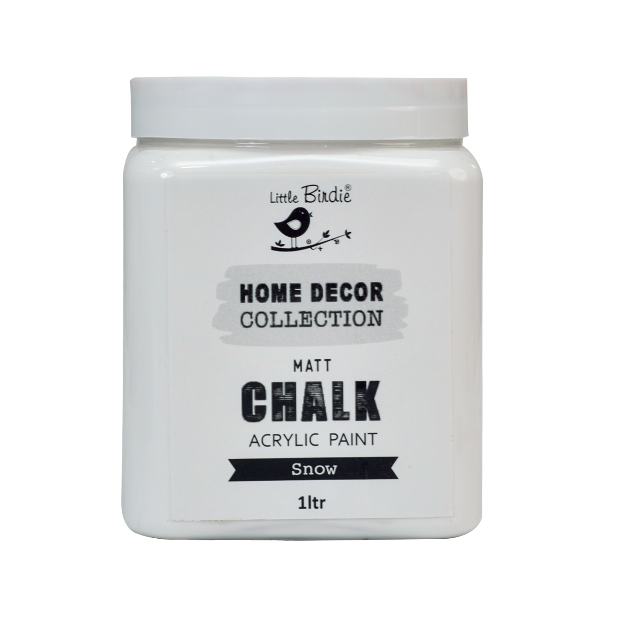 Home Decor Chalk Paint Snow 1 Litre Jar