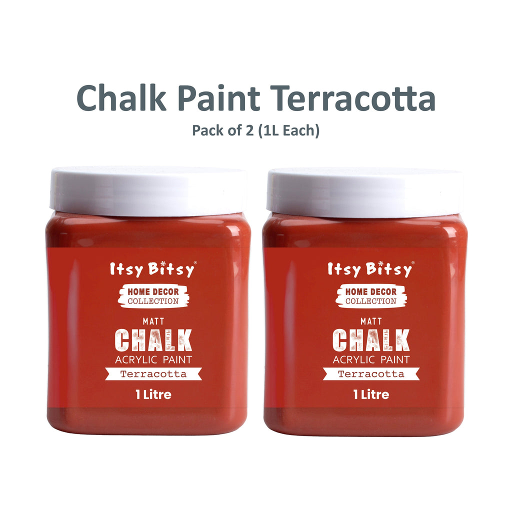 Home Decor Chalk Paint Terracotta 1Litre X 2 Bottle